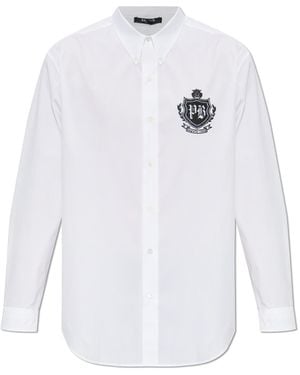 Balmain Shirt With Embroidered Logo - White