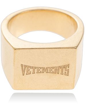 Vetements Logo Ring - White