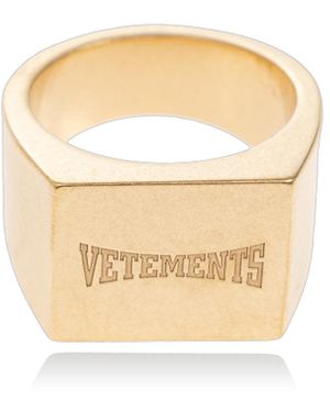 Vetements Logo Ring - White