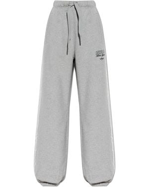 adidas Originals Sweatpants With Printed Logo - Grey