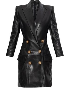 Balmain Leather Dress - Black