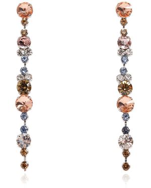 forte_forte Earrings With Shimmering Crystals - White