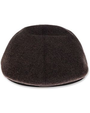 Giorgio Armani Wool Flat Cap - Black