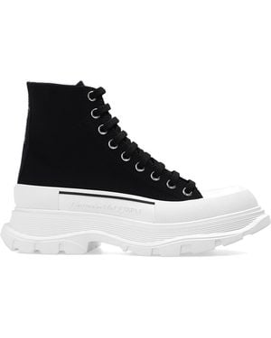McQueen Tread Slick High-Top Trainers - Black