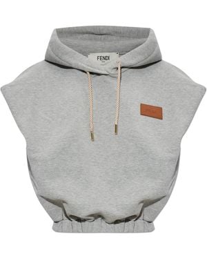 Fendi Shorts With Logo - Grey