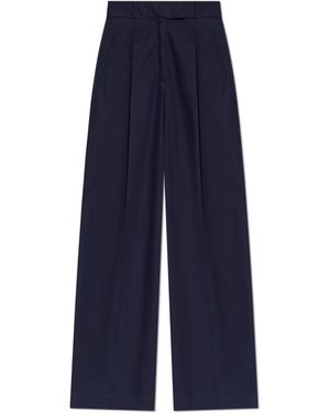 A.P.C. Cotton High-Waisted Trousers - Blue