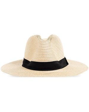 Melissa Odabash Fedora Hat With Logo - White