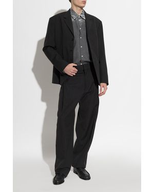 DSquared² Wool Straight-Leg Pants - Black