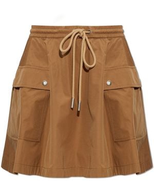 Moncler Skirt With Pockets - Natural