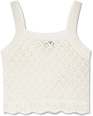 Maison Kitsuné Knitted Top - White