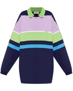 Versace Long Sleeve Polo - Blue