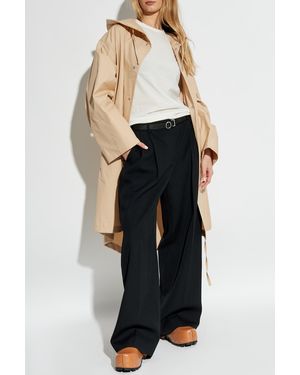 Jil Sander Cotton Parka With Hood - Black