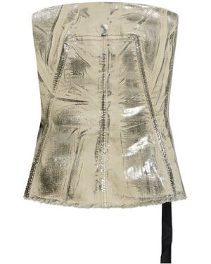 Rick Owens Bustier Top - Metallic