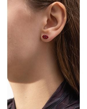 Marc Jacobs Brass Earrings - Brown