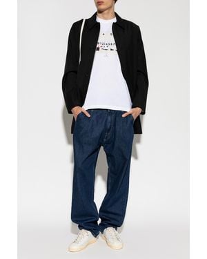 Paul Smith T-Shirt With A Colorful Print - Blue