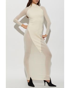 Alaïa Long-Sleeved Dress - Natural