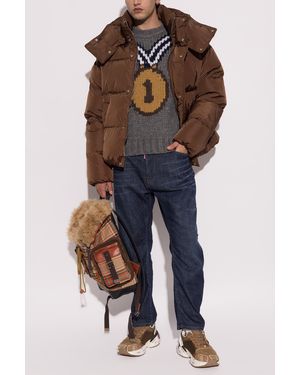 DSquared² Quilted Jacket With Detachable Hood - Blue