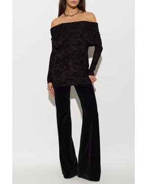 Etro Short Off-Shoulder Dress - Black