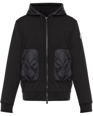 Moncler Trousers With Logo Patch - Black