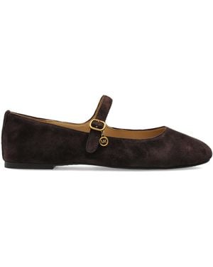 MICHAEL Michael Kors 'Nellie Flex' Leather Mary Jane Flats - Black