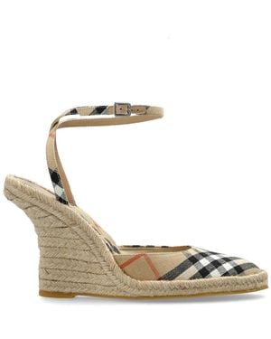 Burberry 'Mews' Wedge Espadrilles - White