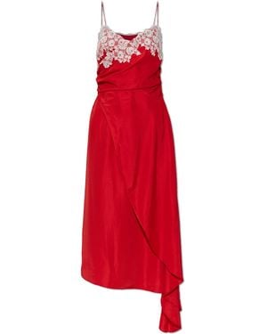 Moschino Asymmetrical Strappy Dress - Red