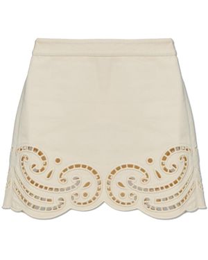 Ulla Johnson 'Cadiz' Denim Skirt - Natural