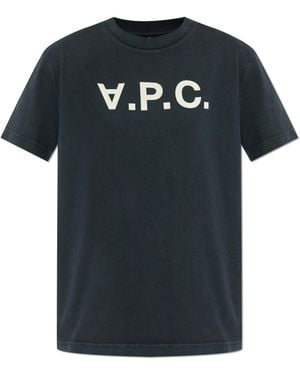A.P.C. T-Shirt With Logo - Black