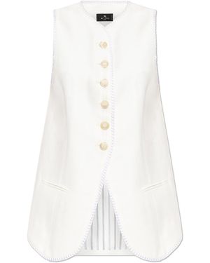 Etro Linen Vest - White
