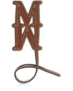 Max Mara Pendant With Logo - Brown
