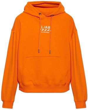 LAB C.O. OFF WHITE Hoodie With A Hood - Orange