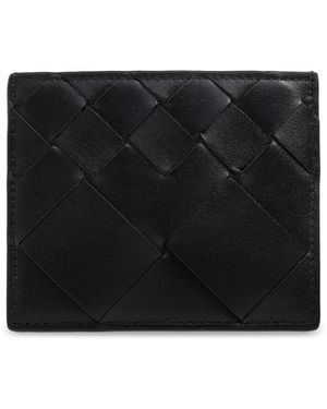 Bottega Veneta Card Case With Logo - Black