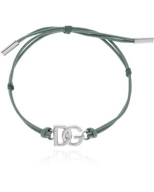Dolce & Gabbana Adjustable Bracelet With Logo - Green