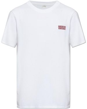 American Vintage T-Shirt With Logo - White