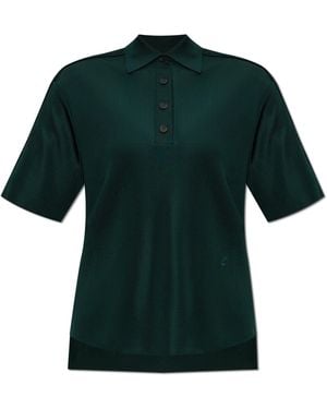 Ferragamo Polo With Embroidered Logo - Green