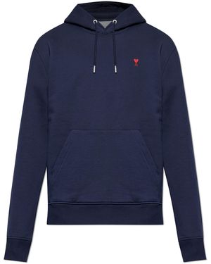 Ami Paris Sweatshirt With Logo - Blue