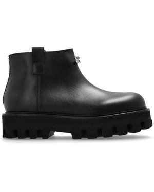 McQueen Leather Platform Shoes - Black