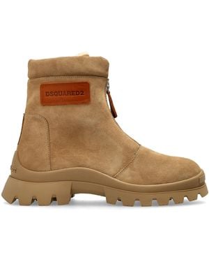 DSquared² Leather Ankle Boots 'Ankle' - Brown
