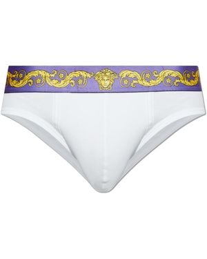 Versace Briefs With Logo - White