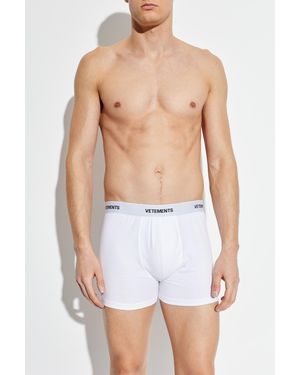 Vetements Boxers With Logo - White