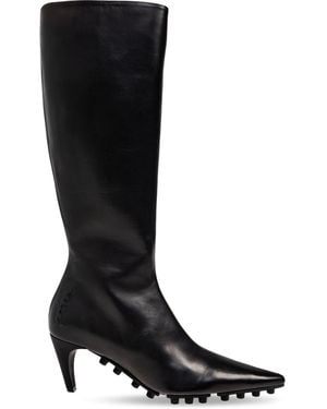 Marni Leather Heeled Boots - Black