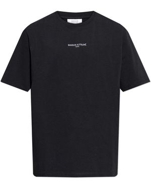 Maison Kitsuné T-Shirt With Logo - Black