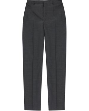 Jil Sander Wool Pleat-Front Trousers - Black