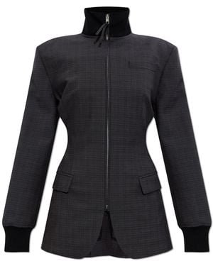 Moschino Blazer With Stand-Up Collar - Black