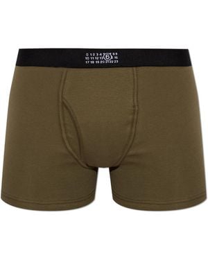 MM6 by Maison Margiela Boxers With Logo - Green