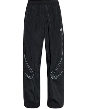 adidas Originals Nylon Trousers With Logo - Black