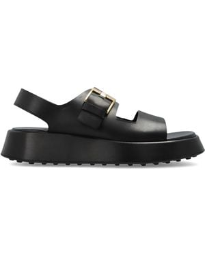 Tod's 'Gomma' Leather Sandals - Black