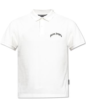 Palm Angels Polo With Logo - White