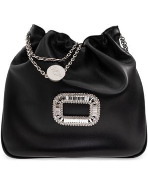 Roger Vivier "Pilgrim Mini" Shoulder Bag - Black