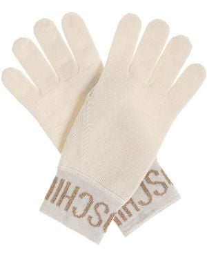 Moschino Gloves With Logo - White